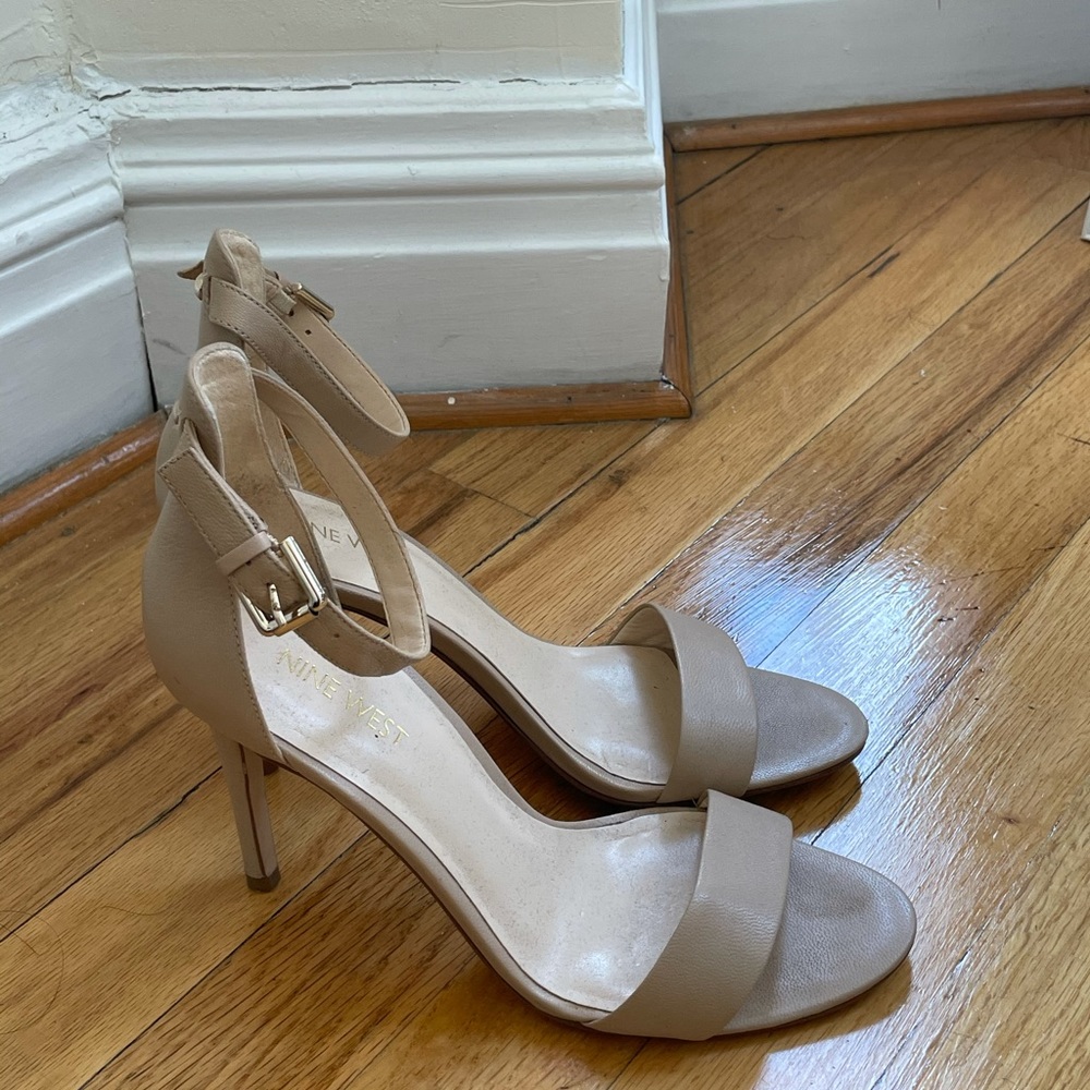 Nine West MANA High Heel Sandals in Nude